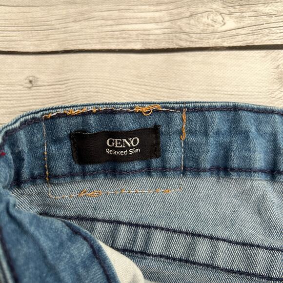 True Religion Geno Relaxed Slim Moto Mens Blue Denim Shorts Size 16 - Picture 9 of 11